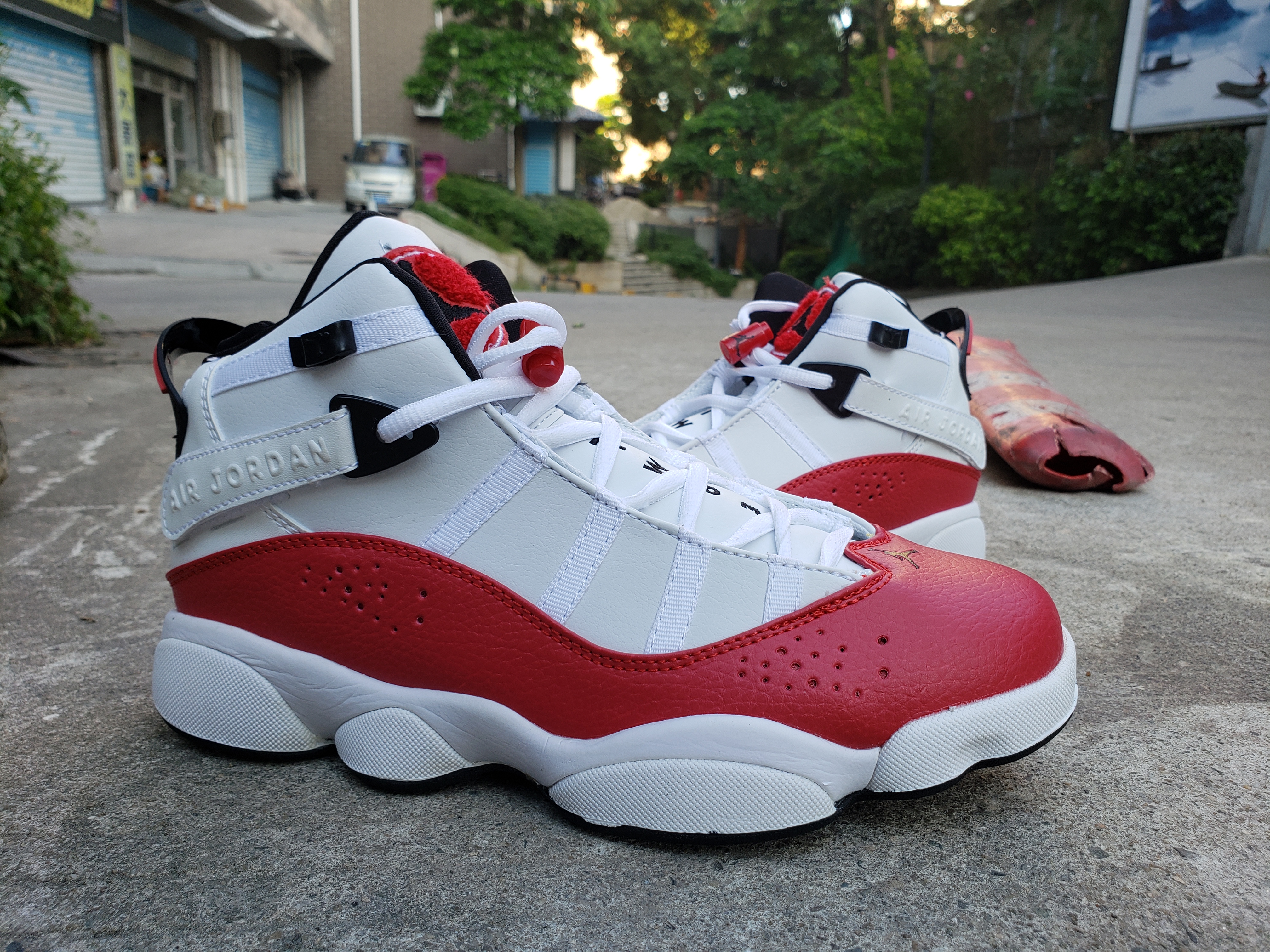 New Jordan 6 RING White Red Black